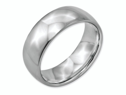 Chisel Stainless Steel 8mm Polished Wedding Band SR23 - SR23Y95