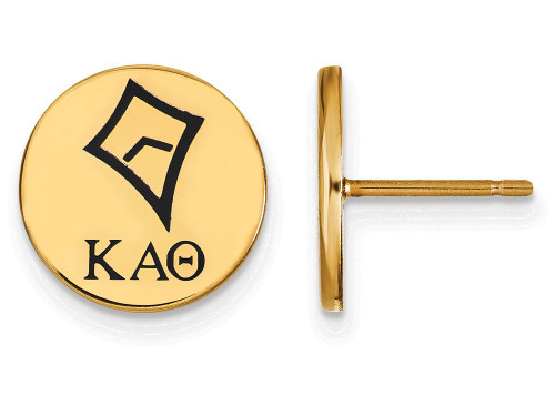 Logoart Sterling Silver Gp Kappa Alpha Theta Enameled Post Earrings GP047KATAE