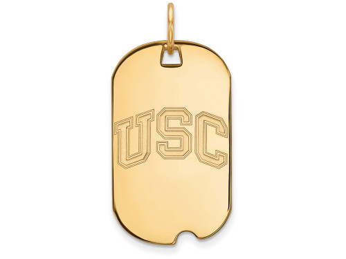 Logoart Sterling Silver Gp University Of Southern California Small Dog Tag Pendant Necklace GP042USCAE