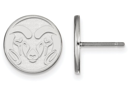 LogoArt Sterling Silver Colorado State University Small Post Earrings SS004COST