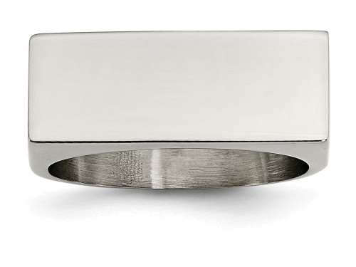 Chisel Stainless Steel Polished Signet Ring