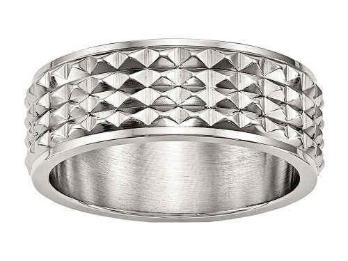 Chisel Stainless Steel Polished Studded Ring SR461 - SR461Y125