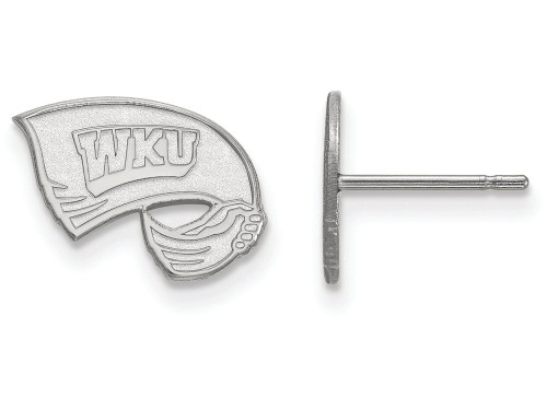 LogoArt Sterling Silver Western Kentucky University Xs Post Earrings SS007WKUT