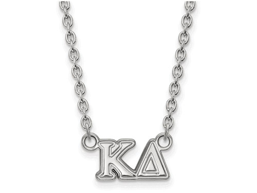 LogoArt Sterling Silver Kappa Delta Medium Pendant Necklace with 18 Inch SS007KD18T