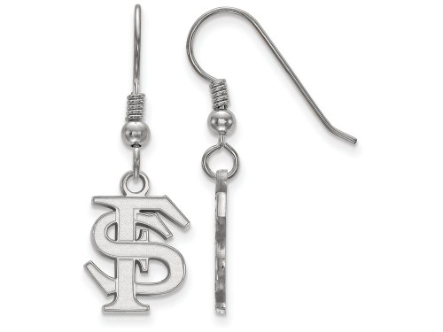 LogoArt Sterling Silver Florida State University Small Dangle Earrings Wire SS007FSUT