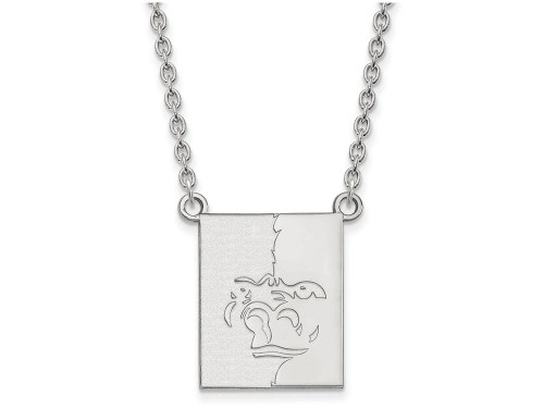 LogoArt Sterling Silver Pittsburg State University Large Pendant Necklace - SS010PSK18T