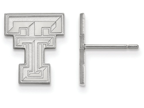LogoArt Sterling Silver Texas Tech University Small Post Earrings SS009TXTT
