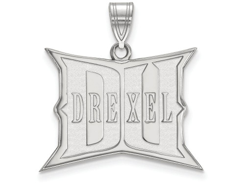LogoArt Sterling Silver Drexel University Large Pendant Necklace SS006DRET