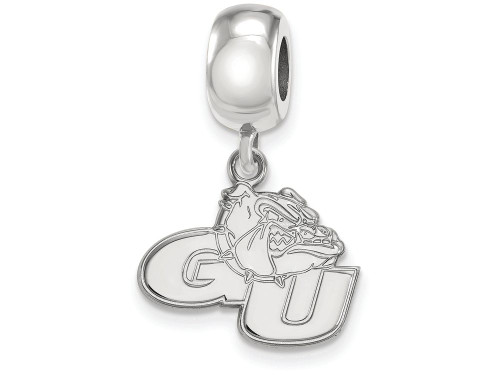 LogoArt Sterling Silver Gonzaga University Bead Charm Charm Small Dangle Bead Charm SS009GONT