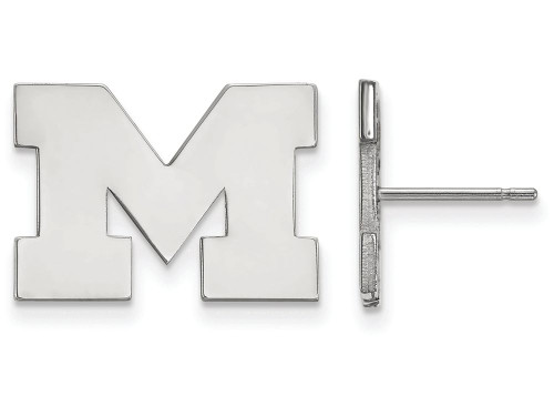 LogoArt Sterling Silver Michigan (univ Of) Small Post Earrings SS009UMT