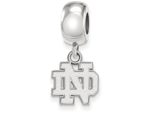 Logoart Sterling Silver University Of Notre Dame Extra Small Dangle Charm Bead SS033UNDT