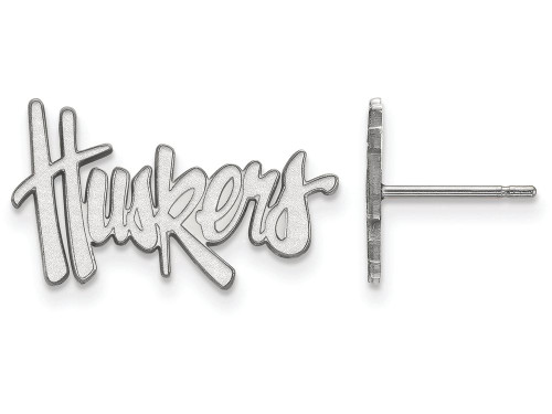LogoArt Sterling Silver University Of Nebraska Small Post Earrings SS008UNET