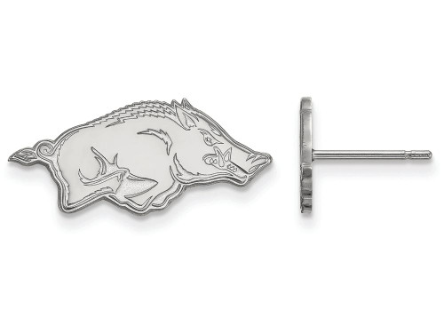 LogoArt Sterling Silver University Of Arkansas Xs Post Earrings SS008UART