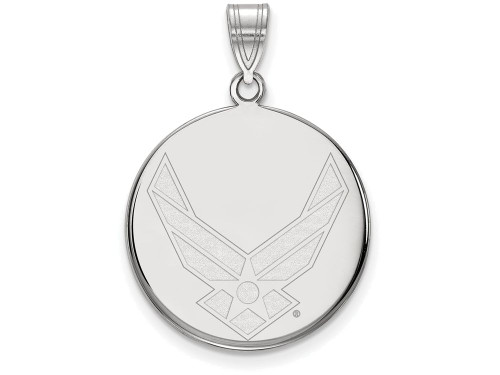 Logoart Sterling Silver U.s. Air Force Academy Large Disc Pendant SS032USAFT