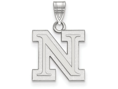 LogoArt Sterling Silver University Of Nebraska Small Pendant Necklace SS041UNET