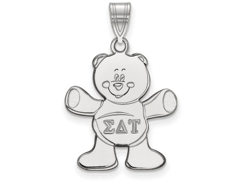 LogoArt Sterling Silver Sigma Delta Tau Medium Pendant Necklace SS036SDTT