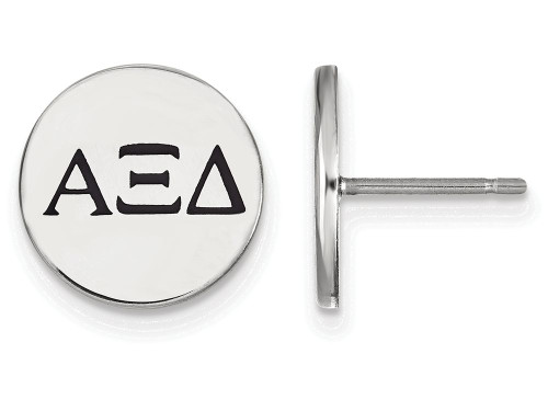 LogoArt Sterling Silver Alpha Xi Delta Enameled Post Earrings SS033AXDT