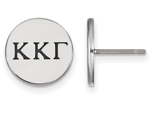 LogoArt Sterling Silver Kappa Kappa Gamma Enameled Post Earrings SS033KKGT