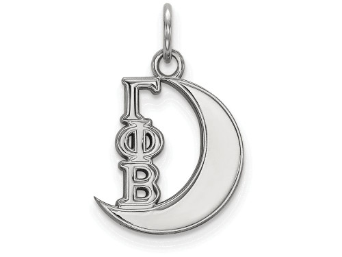 LogoArt Sterling Silver Gamma Phi Beta Extra Small Pendant Necklace SS034GPBT