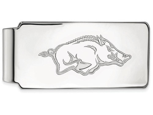 Logoart Sterling Silver University Of Arkansas Money Clip SS024UART