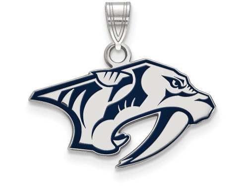 Logoart Sterling Silver Nashville Predators Small Enamel Pendant SS020PRET
