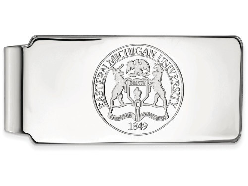 Logoart Sterling Silver Eastern Michigan University Money Clip Crest SS019EMUT