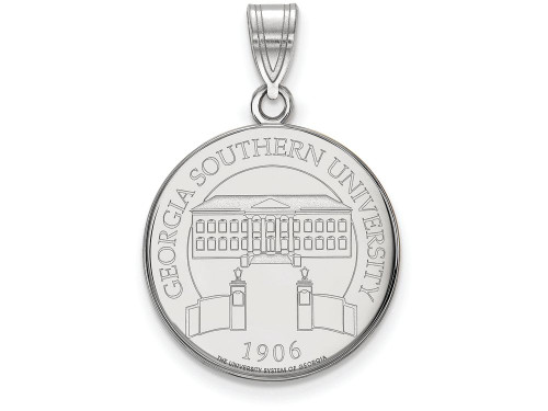LogoArt Sterling Silver Georgia Southern University Large Crest Pendant Necklace SS027GSUT