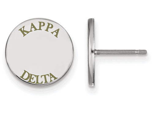 LogoArt Sterling Silver Kappa Delta Enameled Post Earrings SS020KDT