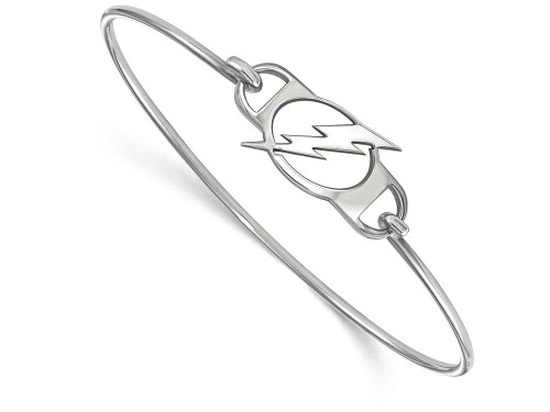 LogoArt Sterling Silver Tampa Bay Ligtning Small Ctr Wire Bangle SS019LIG7T