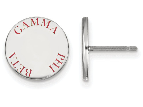LogoArt Sterling Silver Gamma Phi Beta Enameled Post Earrings SS020GPBT