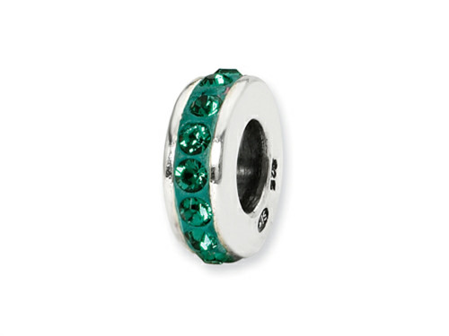 Reflections Sterling Silver May Single Row Swarovski Crystal Bead / Charm QRS1264MAYT