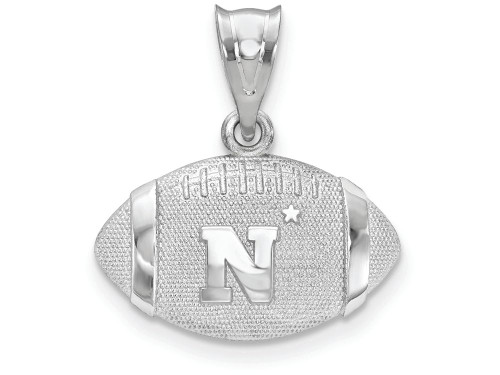 Logoart Sterling Silver United States Naval Academy Football Pendant SS506USNT