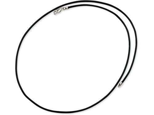 Chisel Stainless Steel Black Leather Cord 18in Necklace SRN71418Y