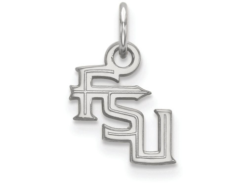 14k White Gold Logoart Florida State University Extra Small Pendant - 4W058FSUB