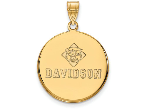 Logoart Sterling Silver Gp Davidson College Large Disc Pendant GP001DAVAE