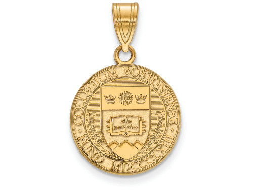 Logoart Sterling Silver Gp Boston College Medium Crest Pendant GP007BOCAE