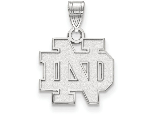 14k White Gold Logoart University Of Notre Dame Small Pendant - 4W002UNDB