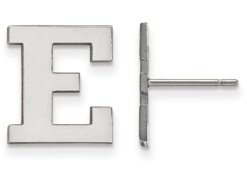 14k White Gold Logoart Eastern Michigan University Small Post Earringss