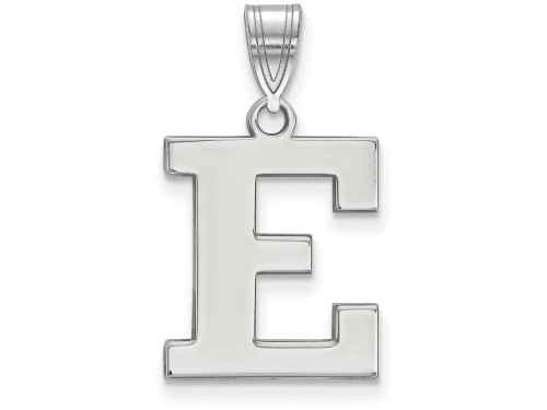 14k White Gold Logoart Eastern Michigan University Medium Pendant