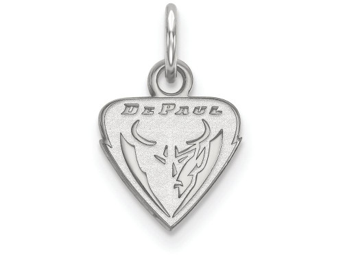 14k White Gold Logoart Depaul University Extra Small Pendant - 4W007DPUB