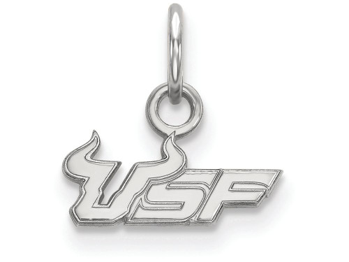 14k White Gold Logoart University Of South Florida Extra Small Pendant - 4W013USFLB