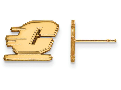 10k Yellow Gold Logoart Central Michigan University Extra Small Post Earrings