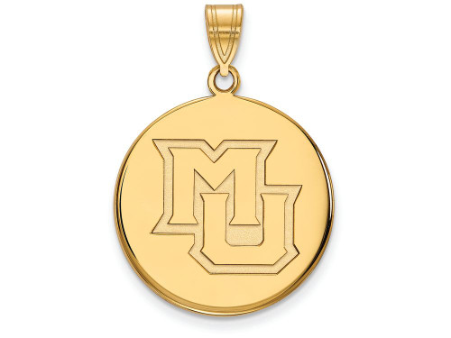 10k Yellow Gold Logoart Marquette University Large Disc Pendant