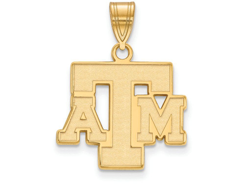 10k Yellow Gold Logoart Texas Aandm University Medium Pendant - 1Y056TAMW