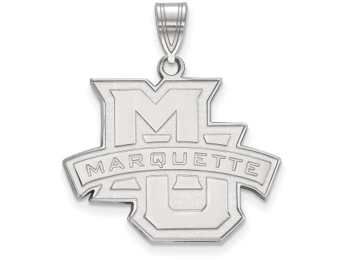 10k White Gold Logoart Marquette University Large Pendant - 1W004MARAF