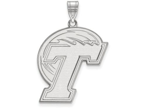 10k White Gold Logoart Tulane University Extra Large Pendant