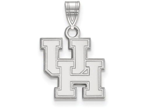 10k White Gold Logoart University Of Houston Small Pendant