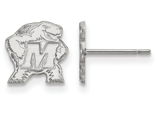 10k White Gold Logoart Maryland Extra Small Post Earrings