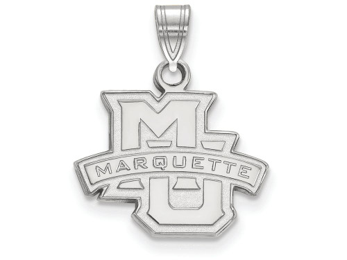 10k White Gold Logoart Marquette University Small Pendant - 1W002MARAF