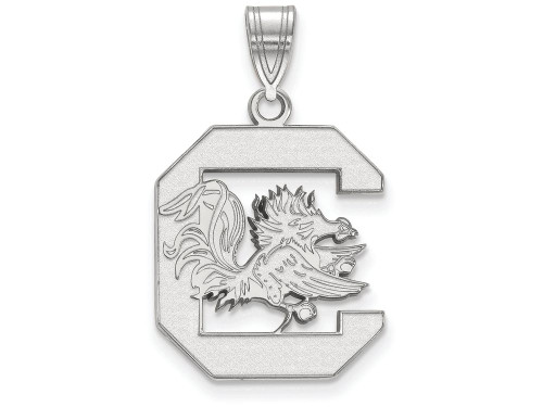 10k White Gold Logoart University Of South Carolina Large Pendant - 1W004USOAF
